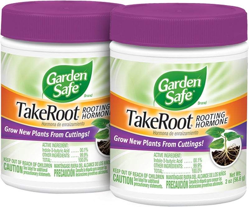 Garden Safe هرمون تجذير براند TakeRoot، 2 عدد، مسحوق يساعد على نمو نباتات جديدة من القصاصات بما في ذلك معظم الأنواع المنزلية والحدائق والدفيئات، عبوة 2 - Image 1